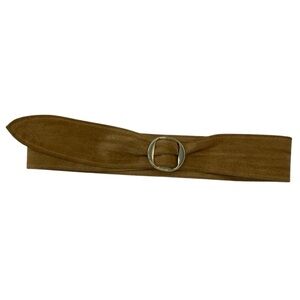 Vintage Suede Belt with Brass Buckle